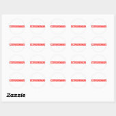 Sticker Rond Timbre extraordinaire (Feuille)