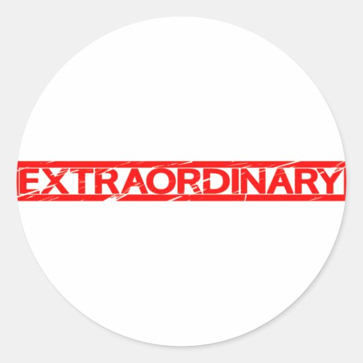 Sticker Rond Timbre extraordinaire (Devant)