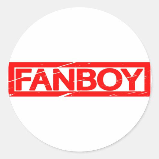 Sticker Rond Timbre Fanboy (Devant)