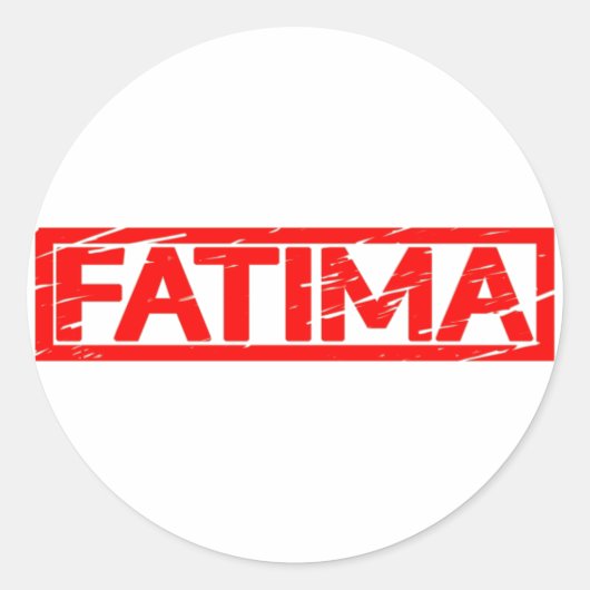 Sticker Rond Timbre Fatima (Devant)