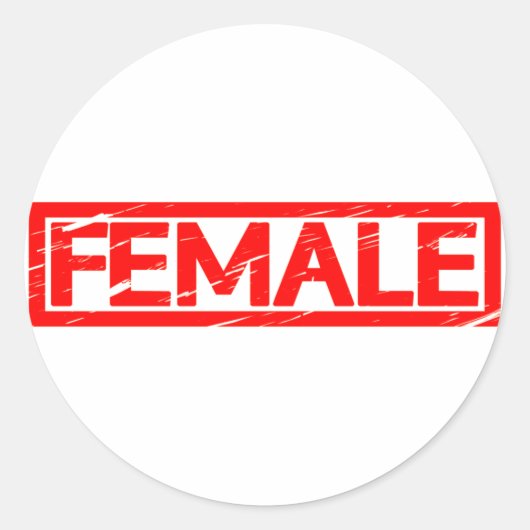 Sticker Rond Timbre féminin (Devant)
