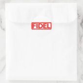 Sticker Rond Timbre Fidel (Sac)