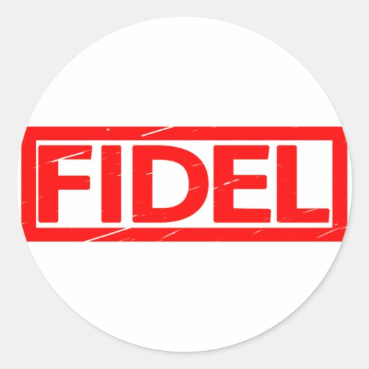 Sticker Rond Timbre Fidel (Devant)
