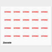 Sticker Rond Timbre fort (Feuille)