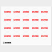 Sticker Rond Timbre fourré (Feuille)