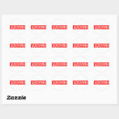 Sticker Rond Timbre fragile (Feuille)