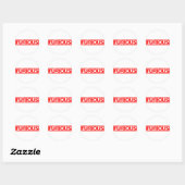 Sticker Rond Timbre furieux (Feuille)