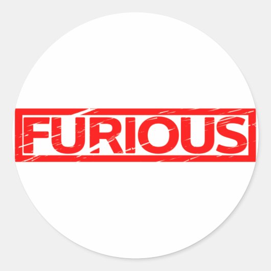 Sticker Rond Timbre furieux (Devant)