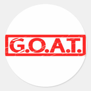Sticker Rond Timbre G.O.A.T.