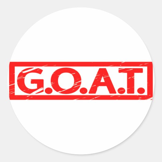 Sticker Rond Timbre G.O.A.T. (Devant)