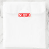Sticker Rond Timbre geek (Sac)