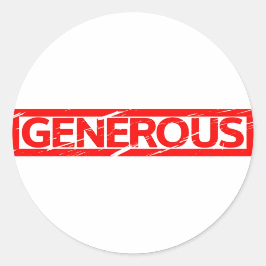 Sticker Rond Timbre généreux (Devant)