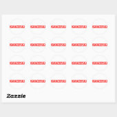 Sticker Rond Timbre gracieux (Feuille)