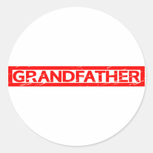 Sticker Rond Timbre grand-père