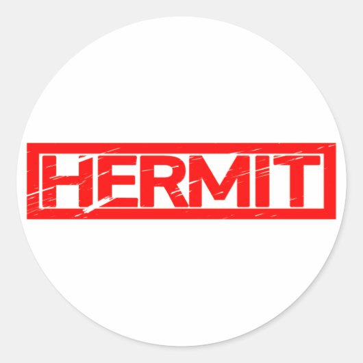 Sticker Rond Timbre Hermit (Devant)