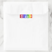 Sticker Rond Timbre hippie (Sac)