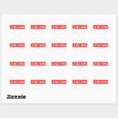 Sticker Rond Timbre honnête (Feuille)