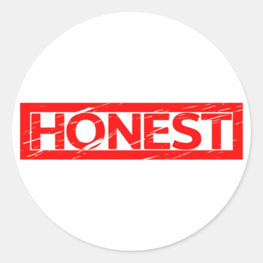 Sticker Rond Timbre honnête (Devant)