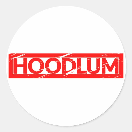 Sticker Rond Timbre Hoodlum (Devant)
