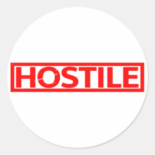 Sticker Rond Timbre Hostile