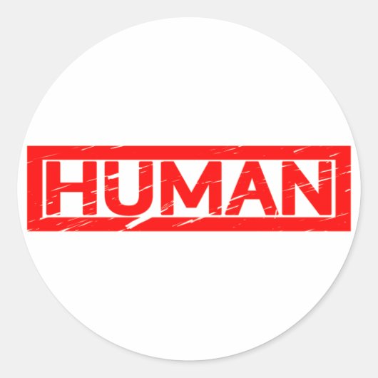 Sticker Rond Timbre humain (Devant)