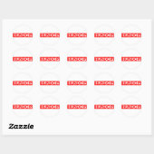 Sticker Rond Timbre Hundo P (Feuille)