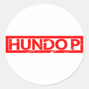 Sticker Rond Timbre Hundo P