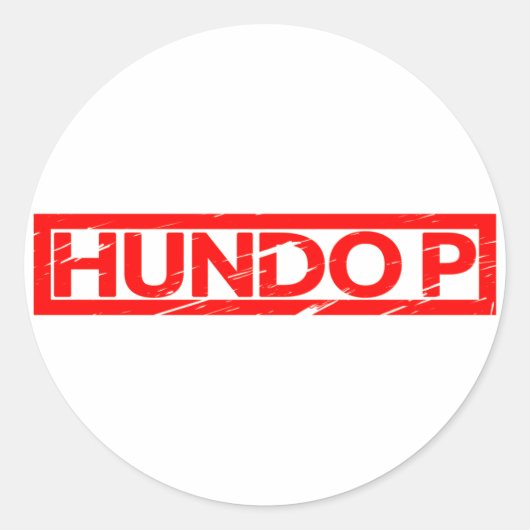 Sticker Rond Timbre Hundo P (Devant)