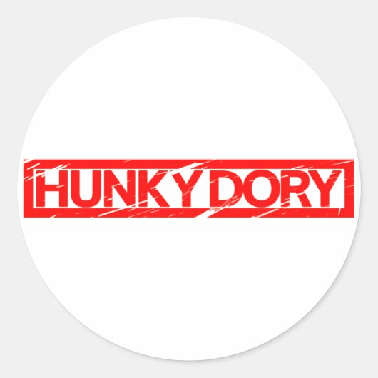 Sticker Rond Timbre Hunky Dory (Devant)