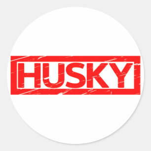 Sticker Rond Timbre Husky