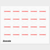 Sticker Rond Timbre Hypochondriaque (Feuille)