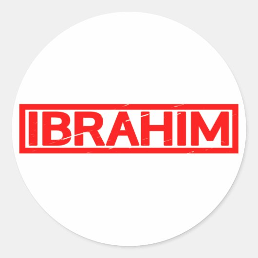 Sticker Rond Timbre Ibrahim (Devant)