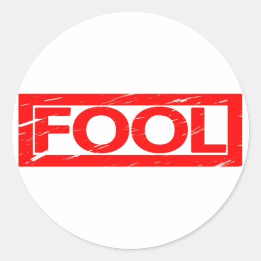 Sticker Rond Timbre idiot (Devant)