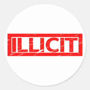 Sticker Rond Timbre illicite