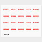 Sticker Rond Timbre illogique (Feuille)