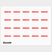 Sticker Rond Timbre imbécile (Feuille)