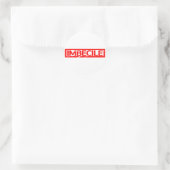 Sticker Rond Timbre imbécile (Sac)