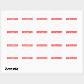 Sticker Rond Timbre impressionnant (Feuille)