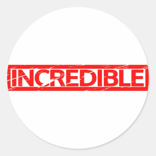Sticker Rond Timbre incroyable (Devant)