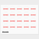 Sticker Rond Timbre indifférent (Feuille)
