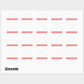 Sticker Rond Timbre inexistant (Feuille)