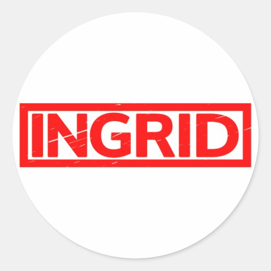 Sticker Rond Timbre Ingrid (Devant)
