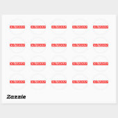 Sticker Rond Timbre invisible (Feuille)