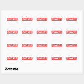 Sticker Rond Timbre joyeux (Feuille)