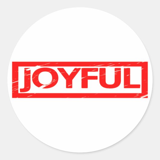 Sticker Rond Timbre joyeux (Devant)