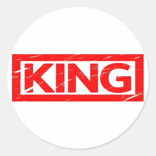 Sticker Rond Timbre King (Devant)