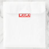 Sticker Rond Timbre Layla (Sac)