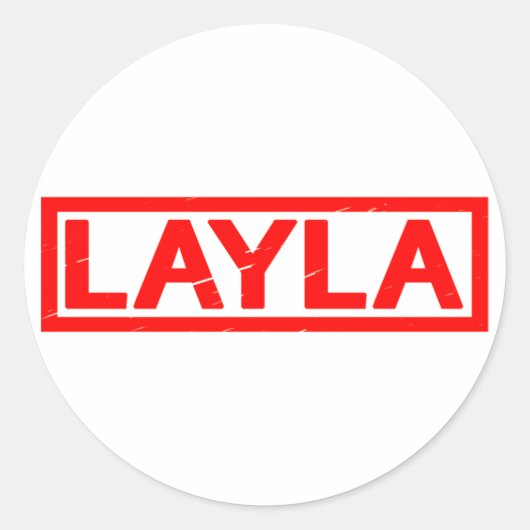 Sticker Rond Timbre Layla (Devant)