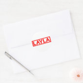 Sticker Rond Timbre Layla (Enveloppe)