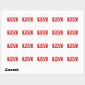 Sticker Rond Timbre Levi (Feuille)
